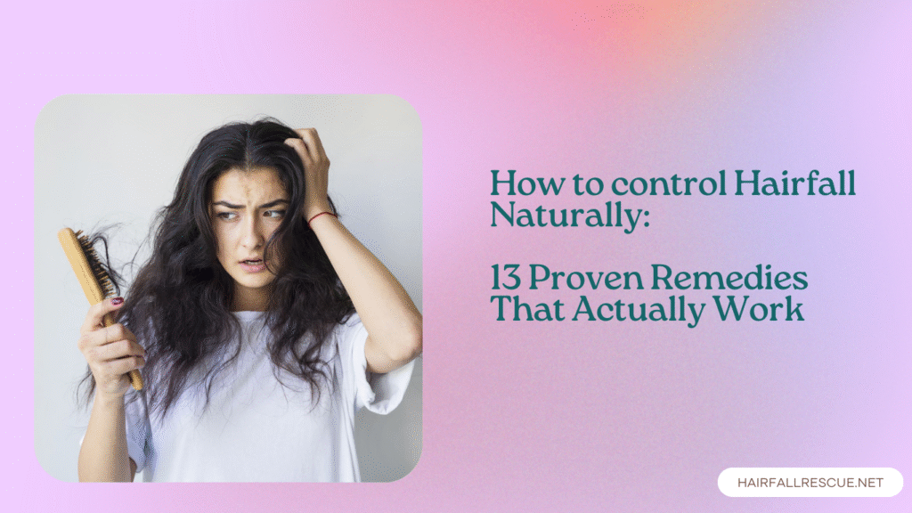 How to control Hairfall Naturally: 13 Proven Remedies That Actually Work